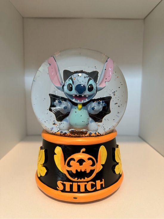 Disney Other - Disney Stitch Halloween Bat Musical Snow Globe